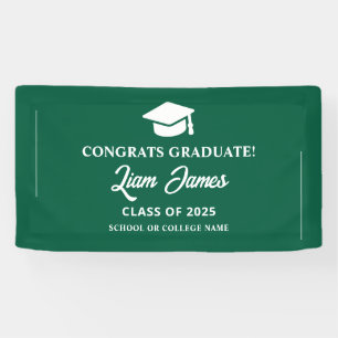 Green graduate Congratulations on your graduation  Banner