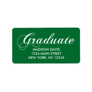 Green Graduation Address Labels