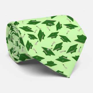 Green Graduation Caps Grad Party Outfit Tie