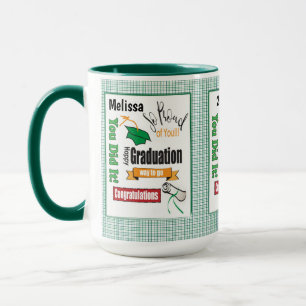 Green Graduation Modern Typography Coffee Mug