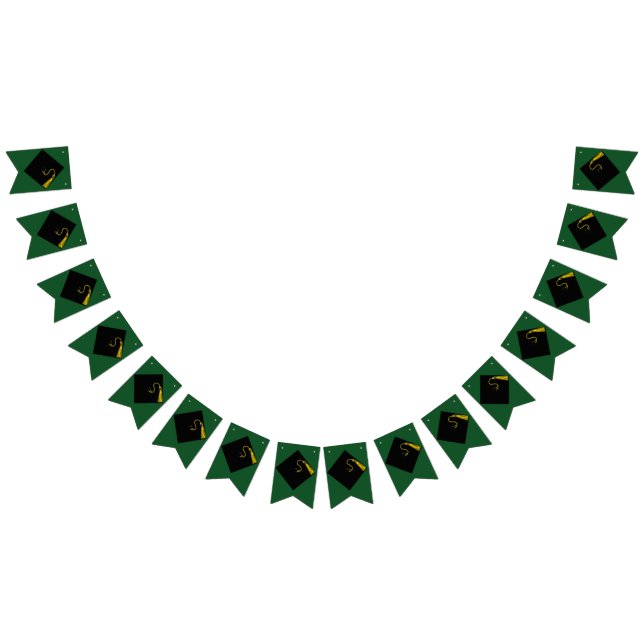 Green graduation party bunting  (All)