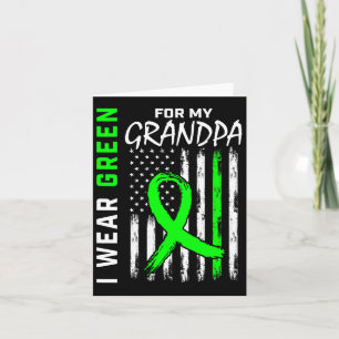 Green Grandpa Kidney Disease Cerebral Palsy Awaren Card