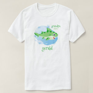 Green Grandpa Shark T-Shirt