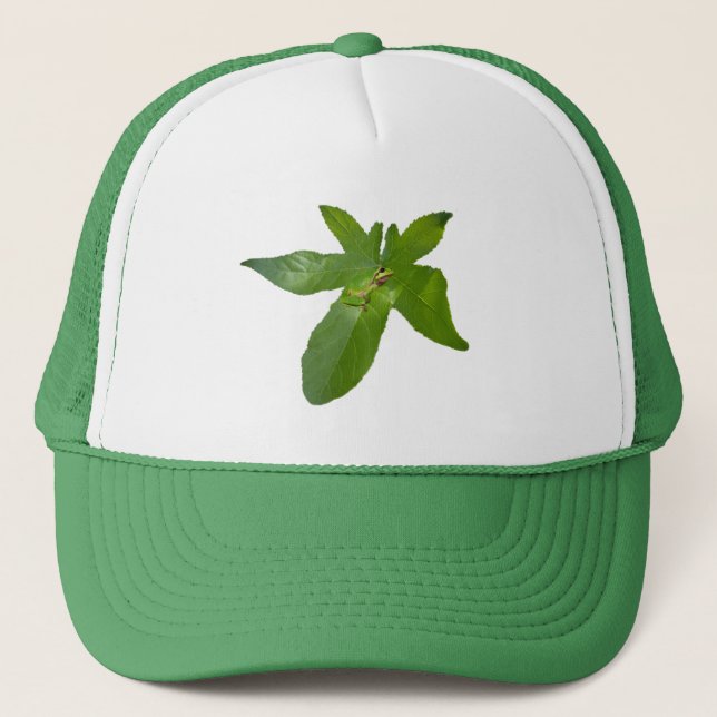 Green Grape Leaf Frog, Truckers Hat (Front)