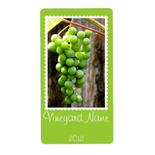 Green Grape Personalised Wine Label