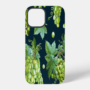 Green Grape: Watercolor Dark Pattern iPhone 12 Case