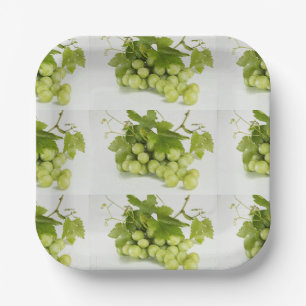Green Grapes Custom 7 " Paper Plates