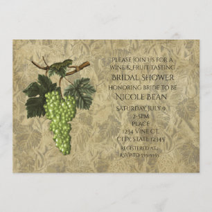 Green Grapes Fruit & Wine Tasting Party Invitation