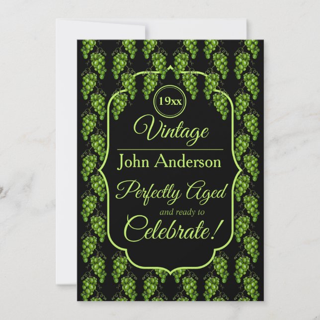 Green Grapes Invitation (Front)