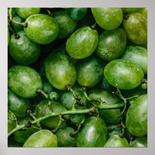 Green Grapes kitchen poster