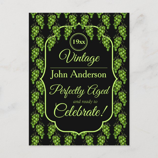 Green Grapes Postcard (Front)