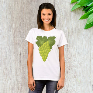 Green Grapes Vine Leaves Fresh Fruit T-Shirt