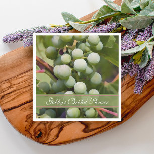 Green Grapes Vineyard Bridal Shower Napkin