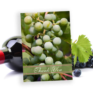Green Grapes Vineyard Flat Thank You Card