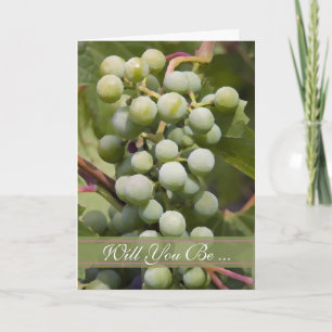 Green Grapes Vineyard Will You Be My Bridesmaid Invitation