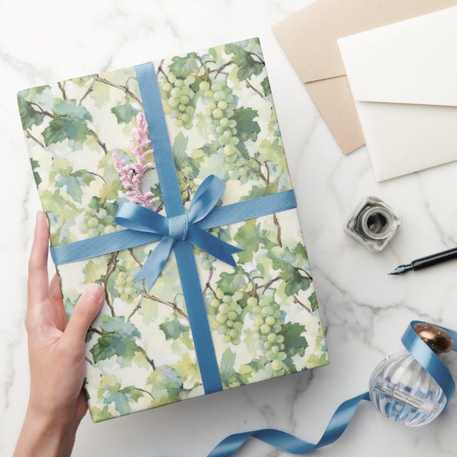 Green Grapes Wedding Wrapping Paper (Gifting)