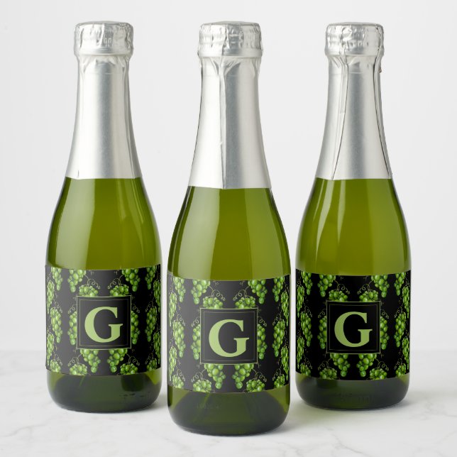 Green Grapes Wine Drink Labels (Bottles)