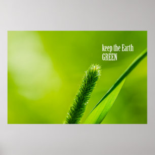 Green Grass And Sun - Keep the Earth green Poster