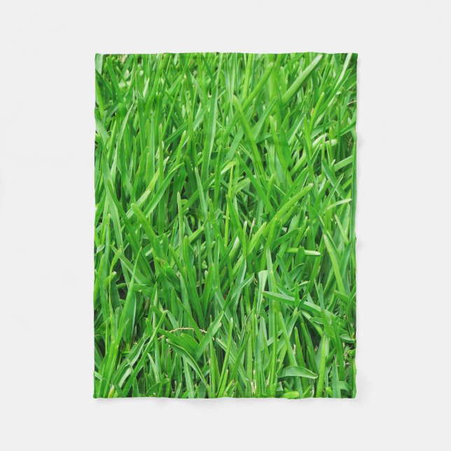 Green Grass Background Fleece Blanket (Front)