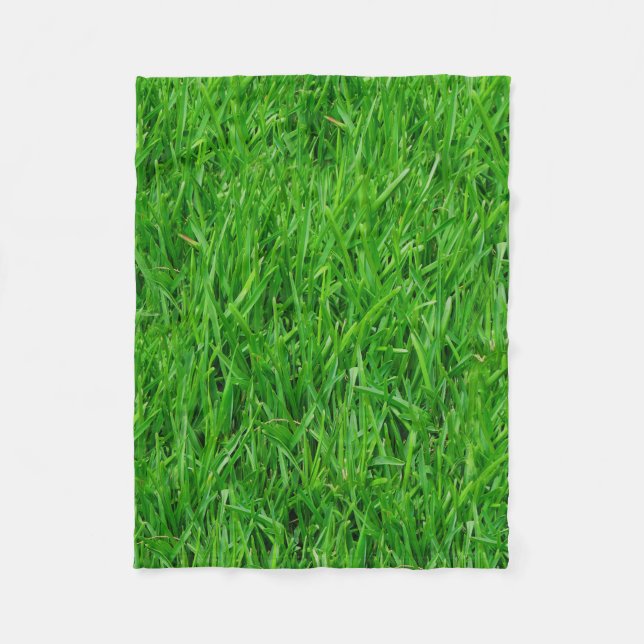 Green Grass Background Template Fleece Blanket (Front)