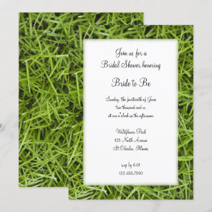 Green Grass Backyard Bridal Shower Invitation