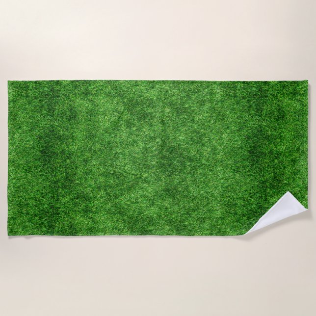 Green Grass Beach Towel (Front)
