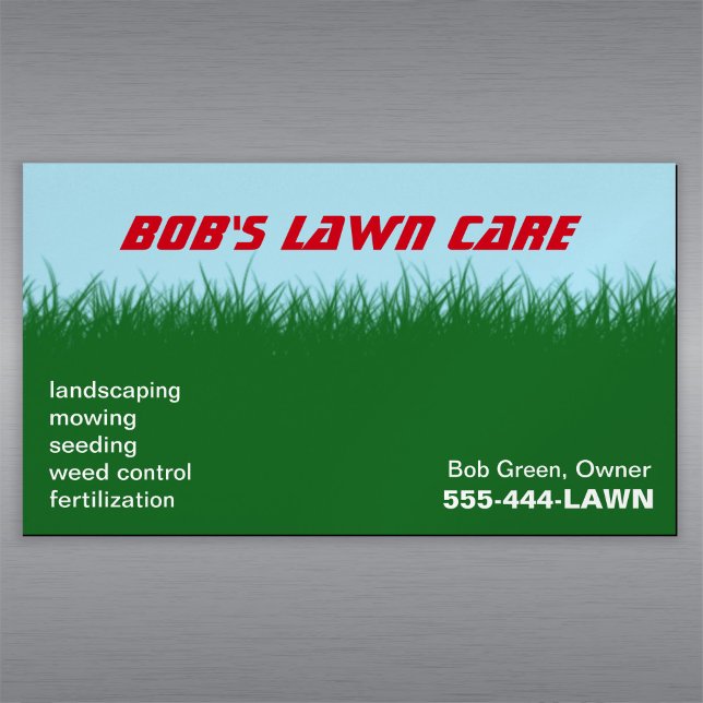 Green Grass | Blue Sky Magnetic Business Card (Creator Uploaded)