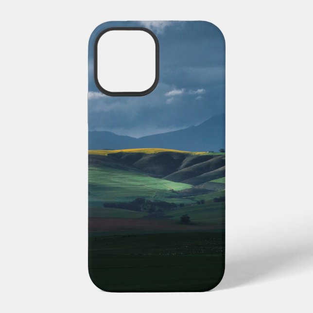 GREEN GRASS FIELD UNDER CLOUDY SKY DURING DAYTIME iPhone CASE (Back)