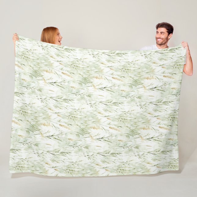 Green Grass Fleece Blanket (In Situ)