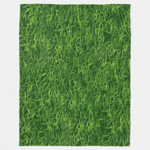 GREEN GRASS FLEECE BLANKET