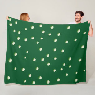 Green Grass Fleece Blanket Full Of Golf Balls
