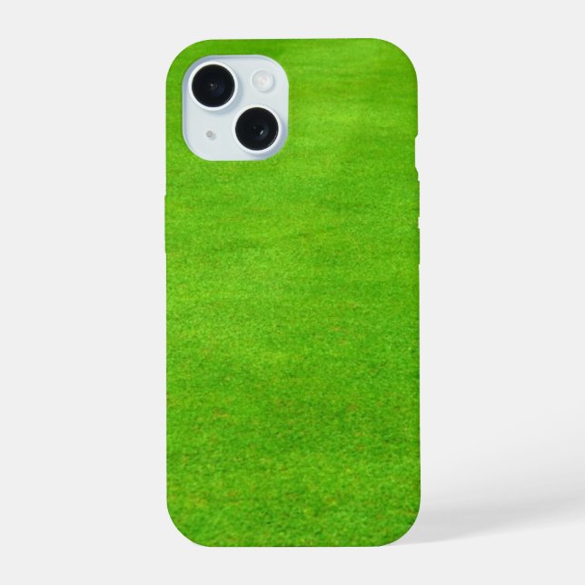 Green Grass Golf Turf iPhone 15 Case (Back)