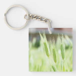 Green grass key ring