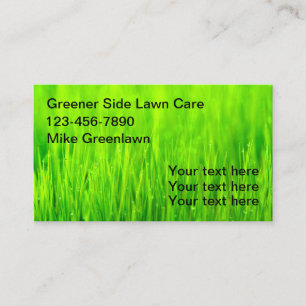 Green Grass Lawn Care Business Card