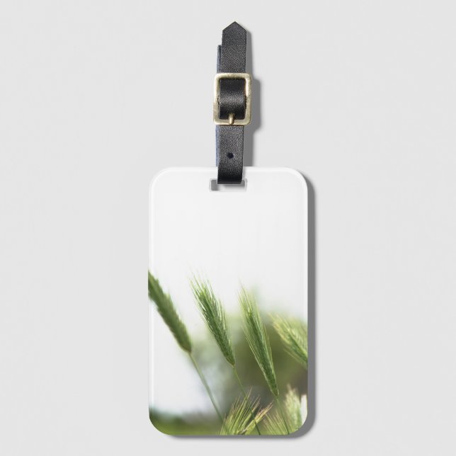 Green grass luggage tag (Front Vertical)