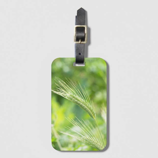 Green grass luggage tag (Front Vertical)