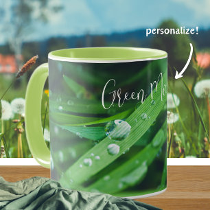 Green grass mug