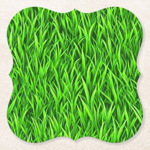 Green Grass Paper Coaster