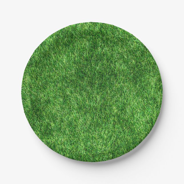 Green Grass Paper Plate (Front)