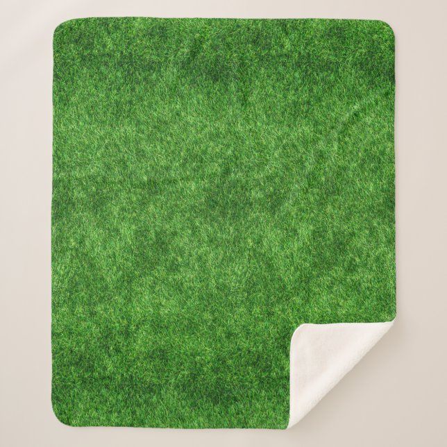 Green Grass Sherpa Blanket (Front)