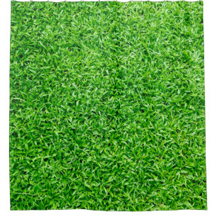 Green grass shower curtain
