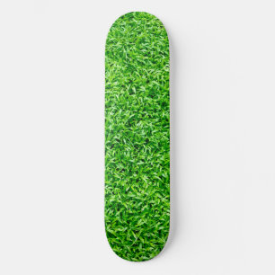 Green grass skateboard