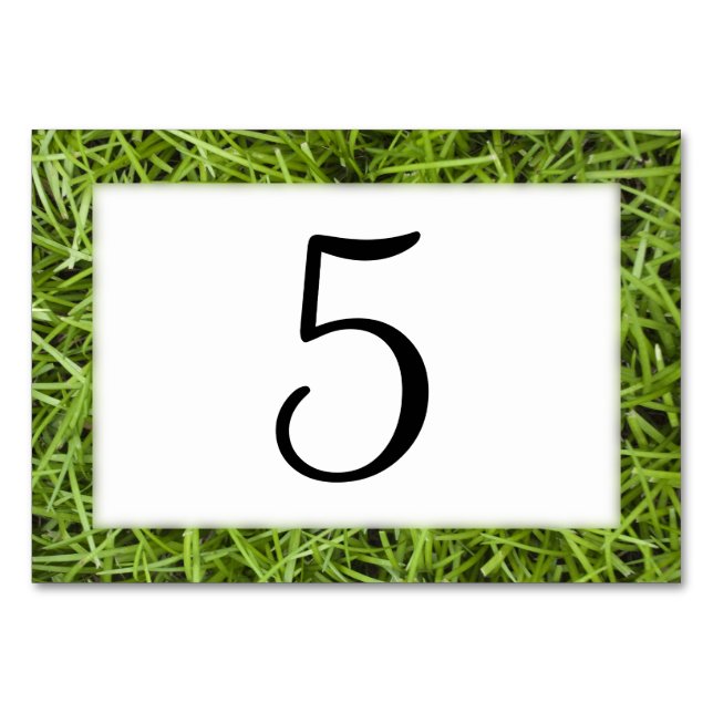 Green Grass Table Numbers (Front)