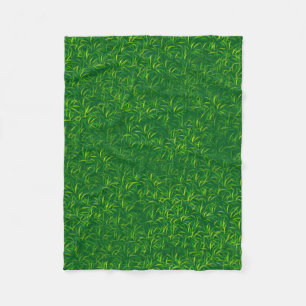 Green grass texture fleece blanket