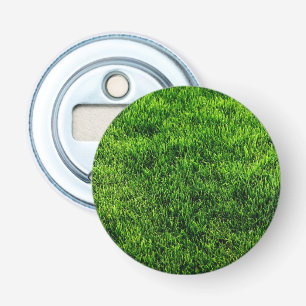 Green grass texture from a soccer field bottle opener