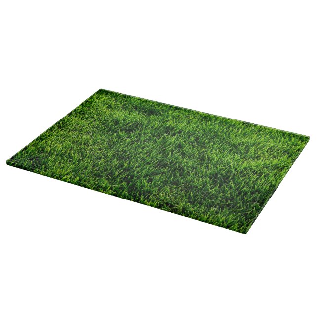 Green grass texture from a soccer field cutting board (Corner)