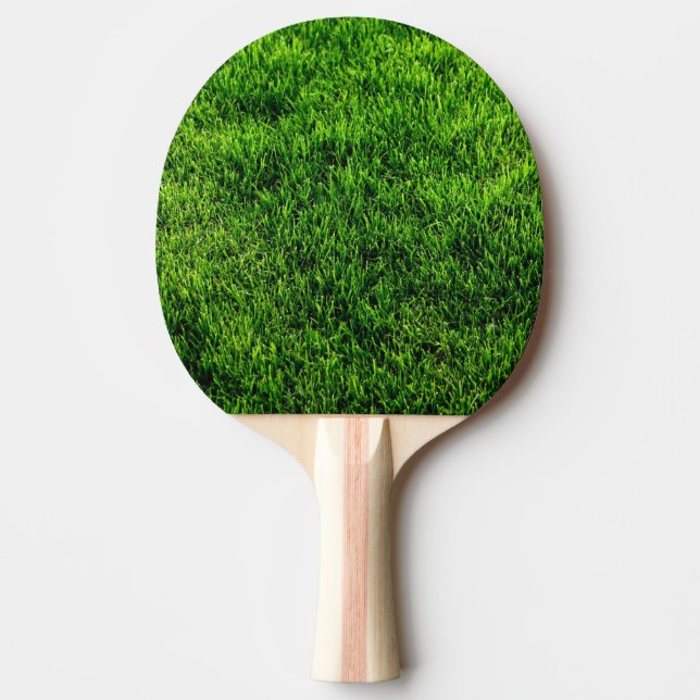 Green grass texture from a soccer field ping pong paddle (Front)