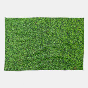 Green Grass Texture Tea Towel