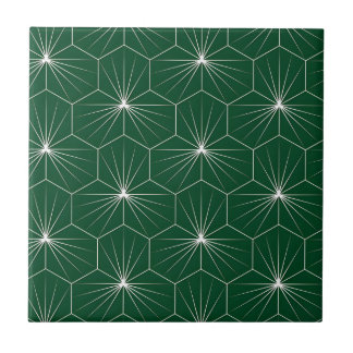 green grass tiles green star pattern