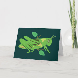 Green Grasshopper Card